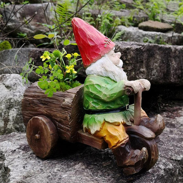 Resin Elf Bird Feeder Garden Gnome