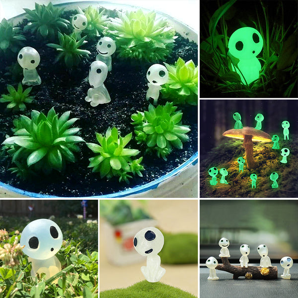 Luminous garden ghost miniature figurines